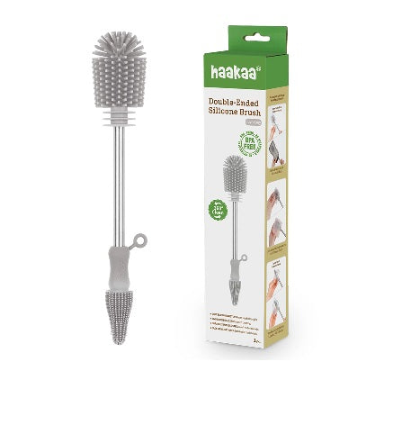 HAAKAA SILICONE DOUBLE ENDED BOTTLE BRUSH