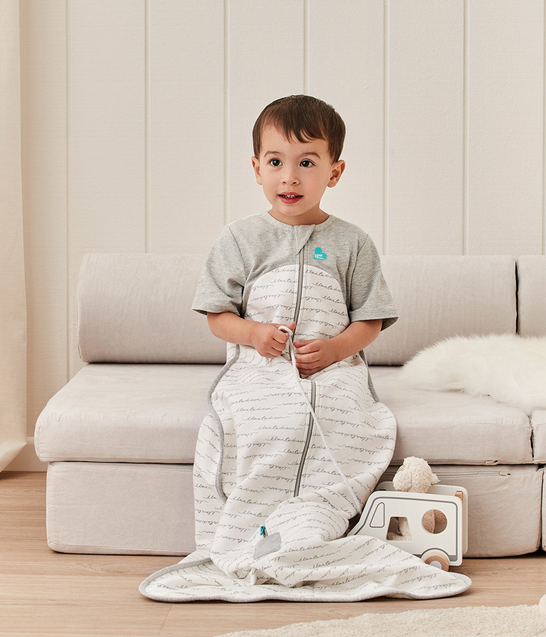 SHORT SLEEVE SLEEP BAG - ORGANIC - 1.0 TOG