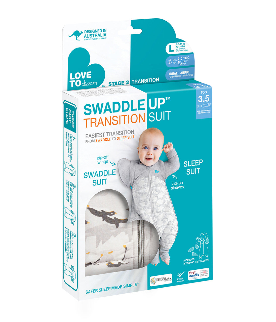 Swaddle Up Transition Suit Extra Warm 3.5 Tog