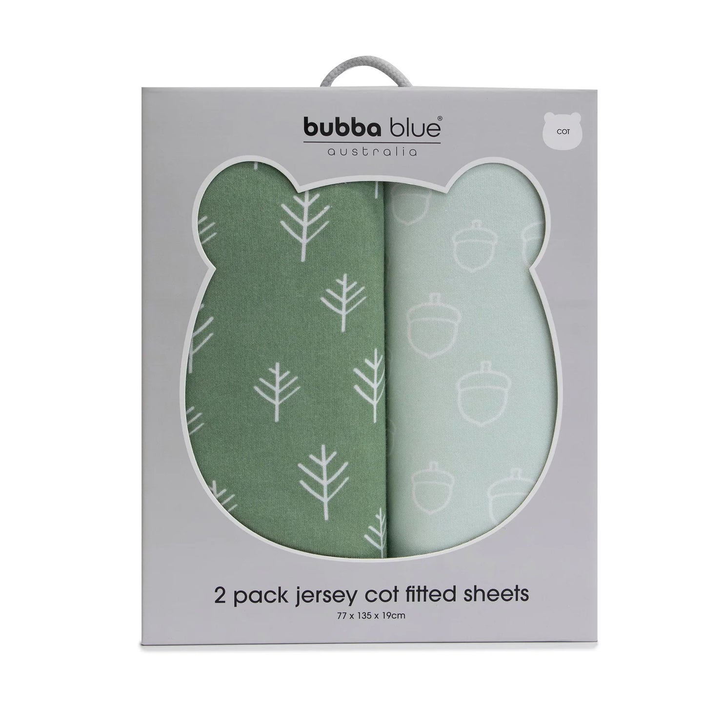 BUBBA BLUE NORDIC COT FITTED SHEET 2PK