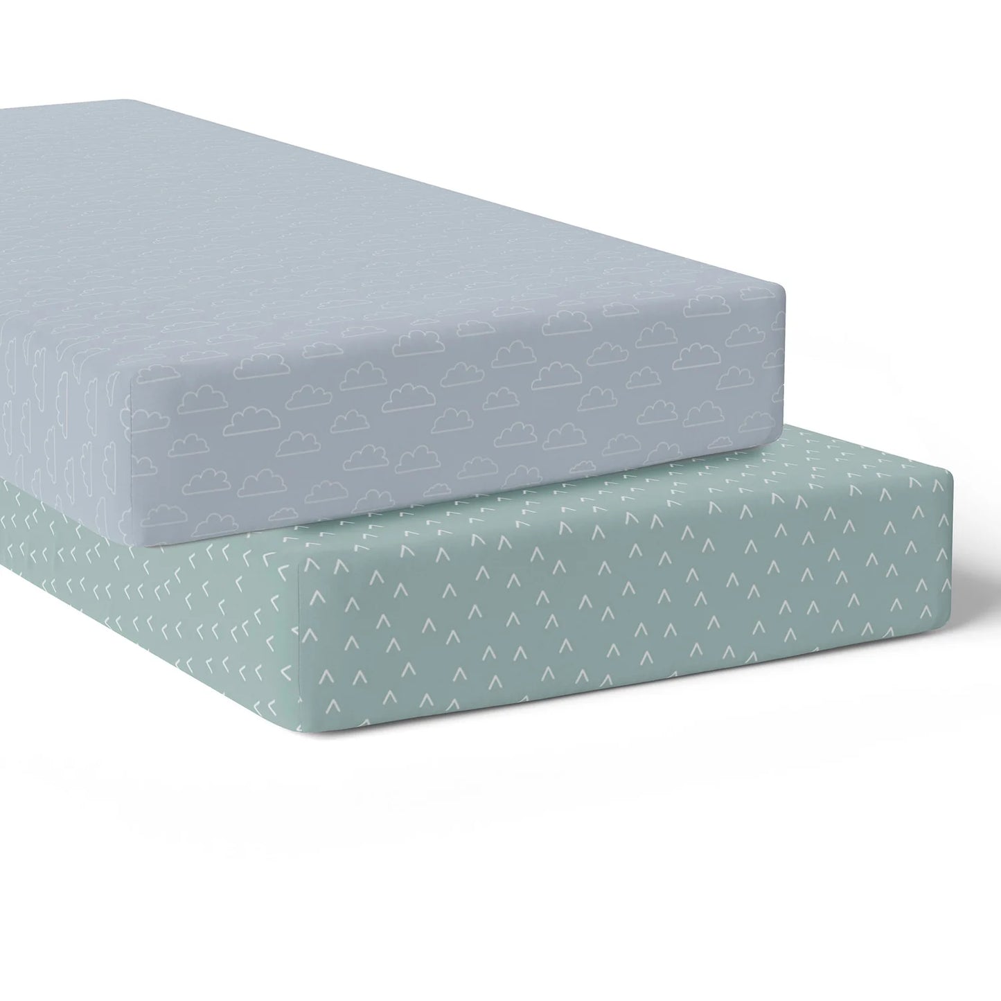 BUBBA BLUE NORDIC COT FITTED SHEET 2PK