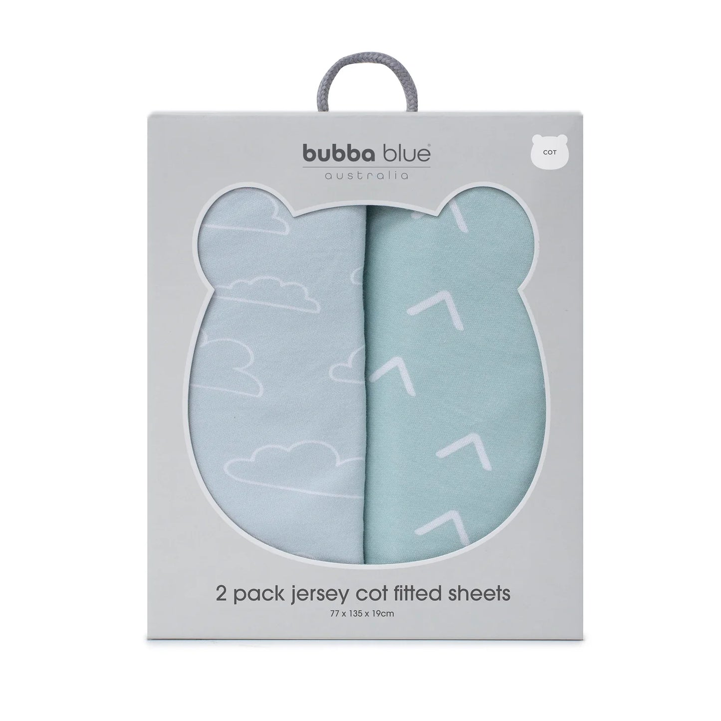 BUBBA BLUE NORDIC COT FITTED SHEET 2PK