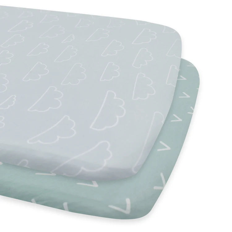BUBBA BLUE NORDIC CO-SLEEPER FITTED SHEET 2PK