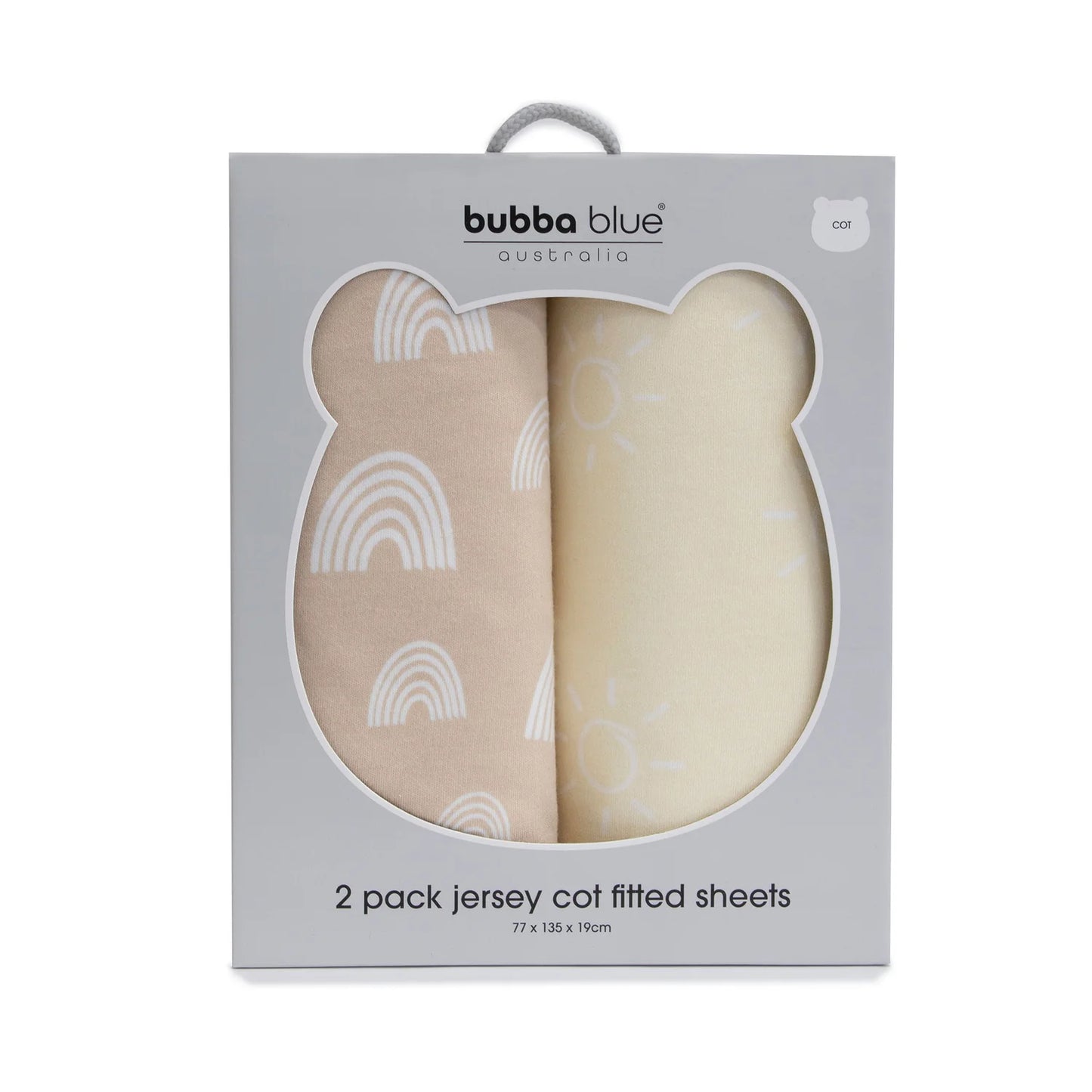 BUBBA BLUE NORDIC COT FITTED SHEET 2PK