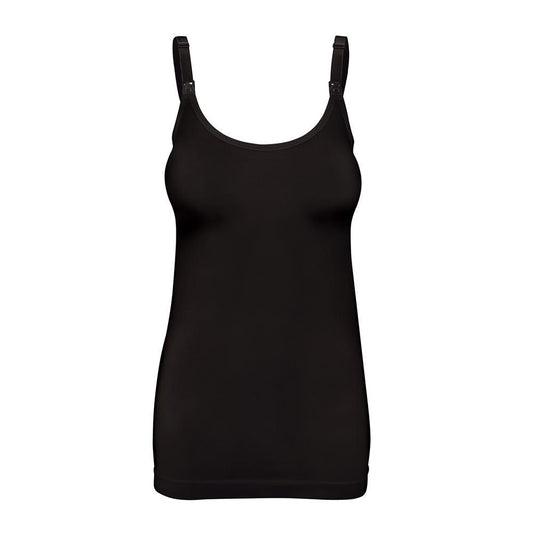 BODY SILK SEAMLESS NURSING TANK - BLACK
