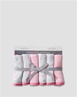 TLLC TOWELLING WASHERS 6 PACK