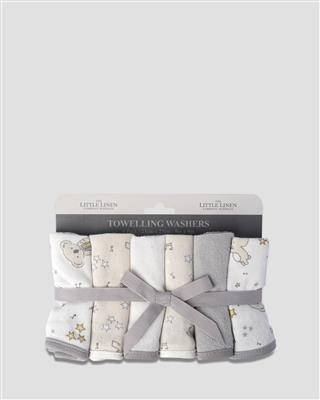 TLLC TOWELLING WASHERS 6 PACK