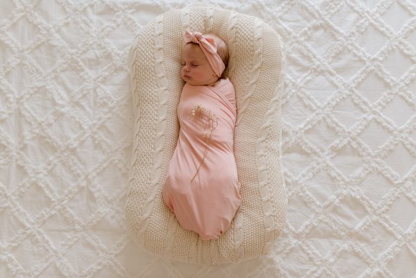 Luna Bamboo Jersey Swaddle Wrap & Top Knot