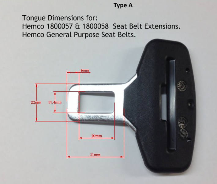 SEATBELT BELT EXTENDER TYPE A