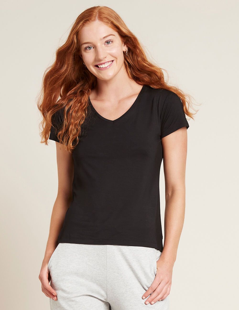 BOODY BAMBOO WOMENS V NECK T-SHIRT