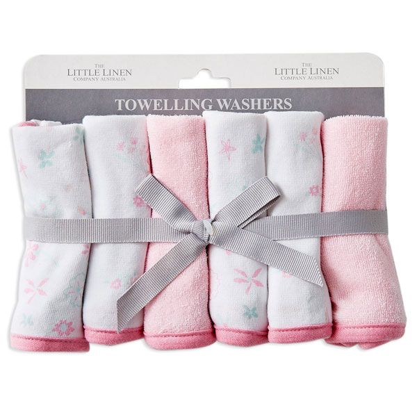 TLLC TOWELLING WASHERS 6 PACK