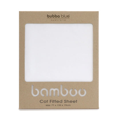 BUBBA BLUE BAMBOO COT FITTED SHEET