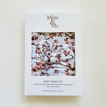 MINI & ME ORGANIC JERSEY BABY WRAP SET