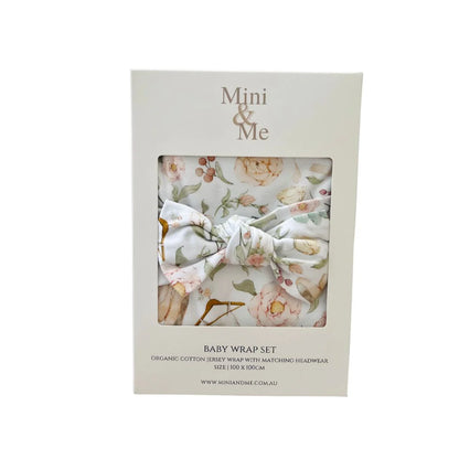 MINI & ME ORGANIC JERSEY BABY WRAP SET