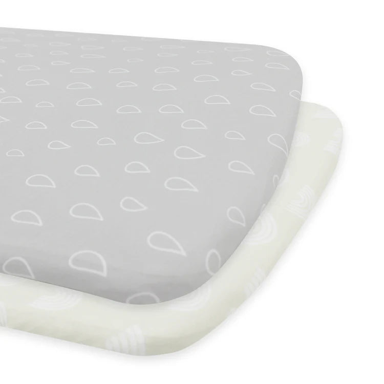 BUBBA BLUE NORDIC BASSINET FITTED SHEET 2PK