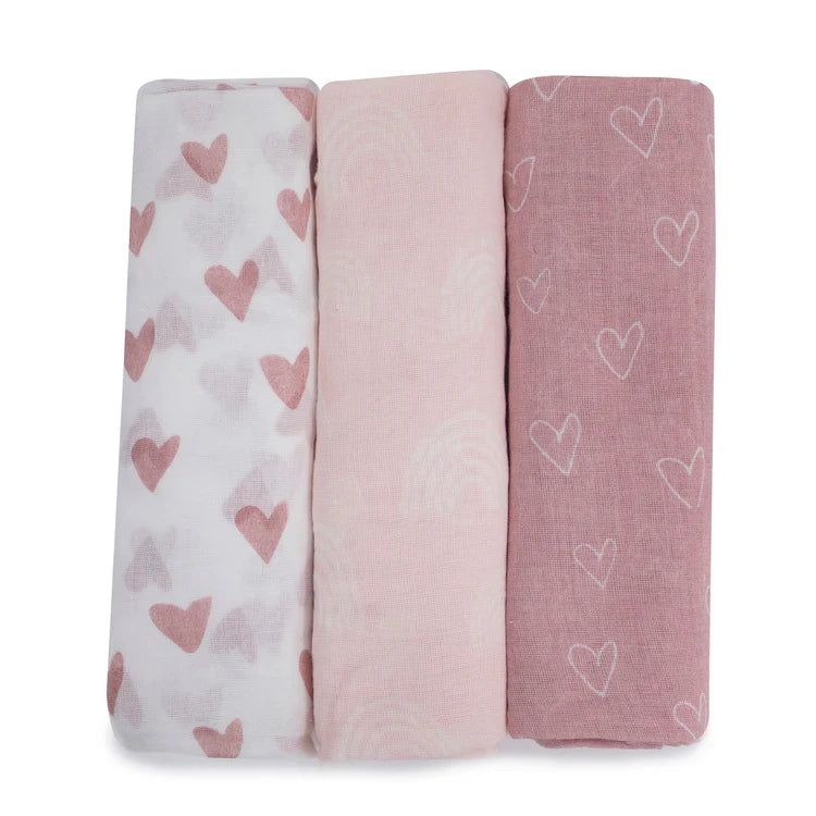 BUBBA BLUE NORDIC 3PK MUSLIN WRAPS