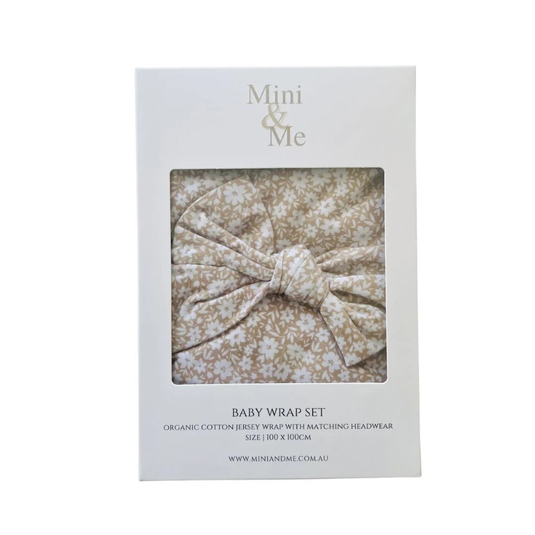 MINI & ME ORGANIC JERSEY BABY WRAP SET
