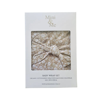 MINI & ME ORGANIC JERSEY BABY WRAP SET