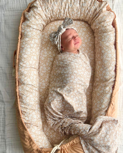 MINI & ME ORGANIC JERSEY BABY WRAP SET