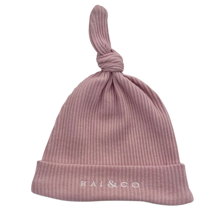RAI & CO RIBBED KNOTTED BEANIE