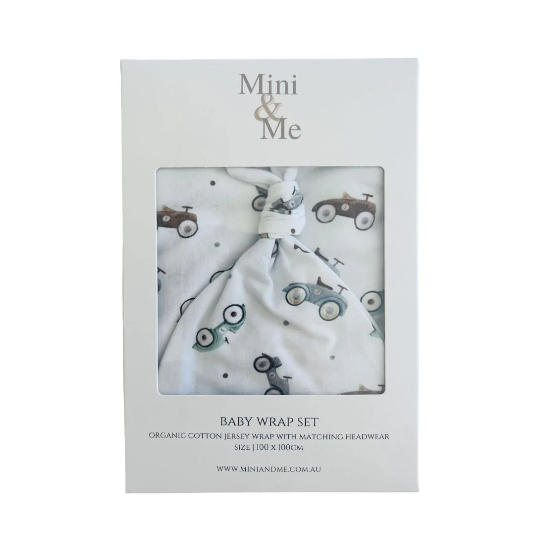 MINI & ME ORGANIC JERSEY BABY WRAP SET
