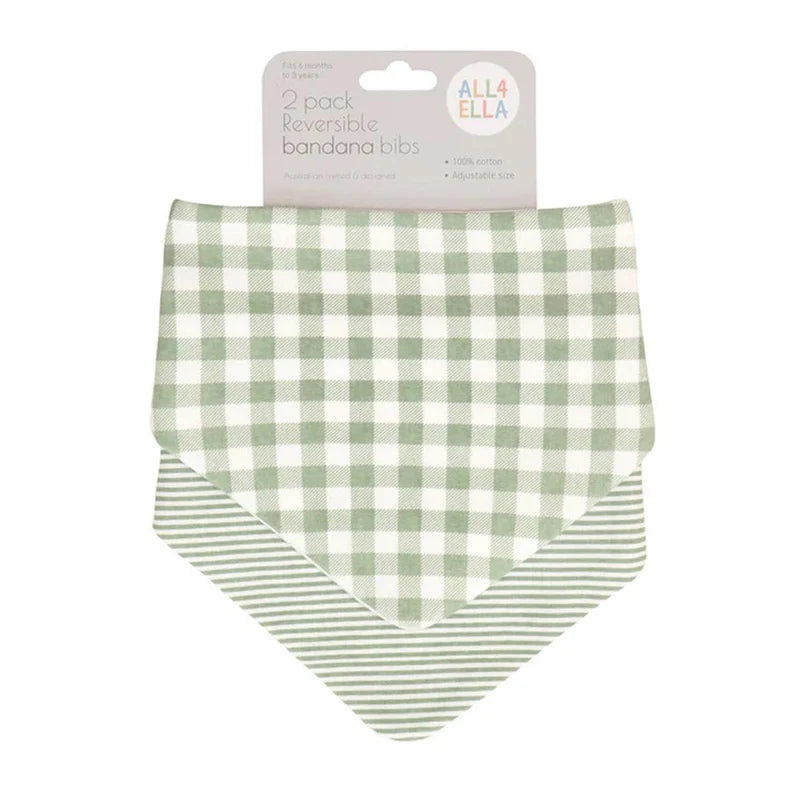 ALL4ELLA BANDANA BIBS 2PK