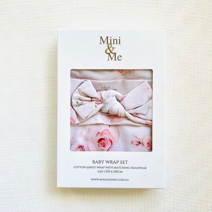 MINI & ME ORGANIC JERSEY BABY WRAP SET