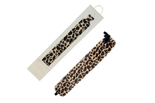 LONG HOT WATER BOTTLE LEOPARD PRINT