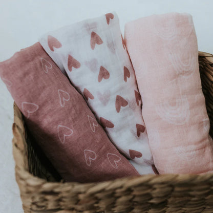 BUBBA BLUE NORDIC 3PK MUSLIN WRAPS