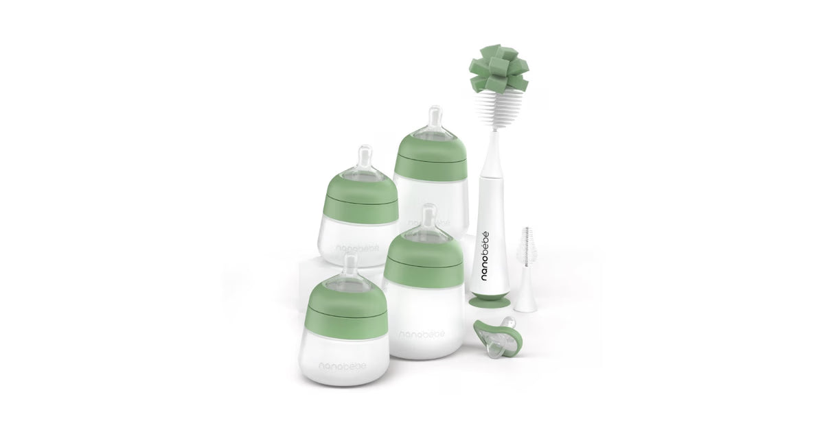 NANOBEBE FLEXY SILICONE FEEDING SET
