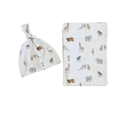 MINI & ME ORGANIC JERSEY BABY WRAP SET