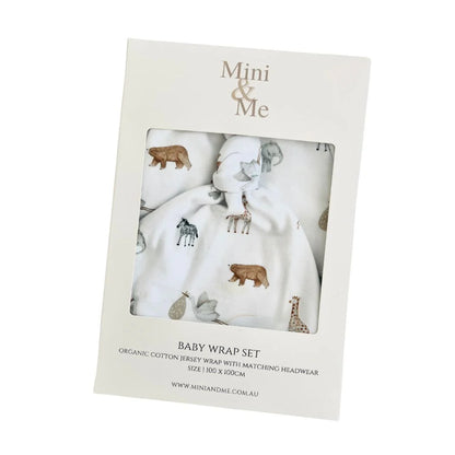 MINI & ME ORGANIC JERSEY BABY WRAP SET