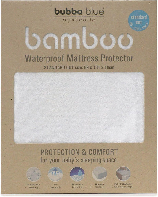 BAMBOO STANDARD COT WATERPROOF MATTRESS PROTECTOR