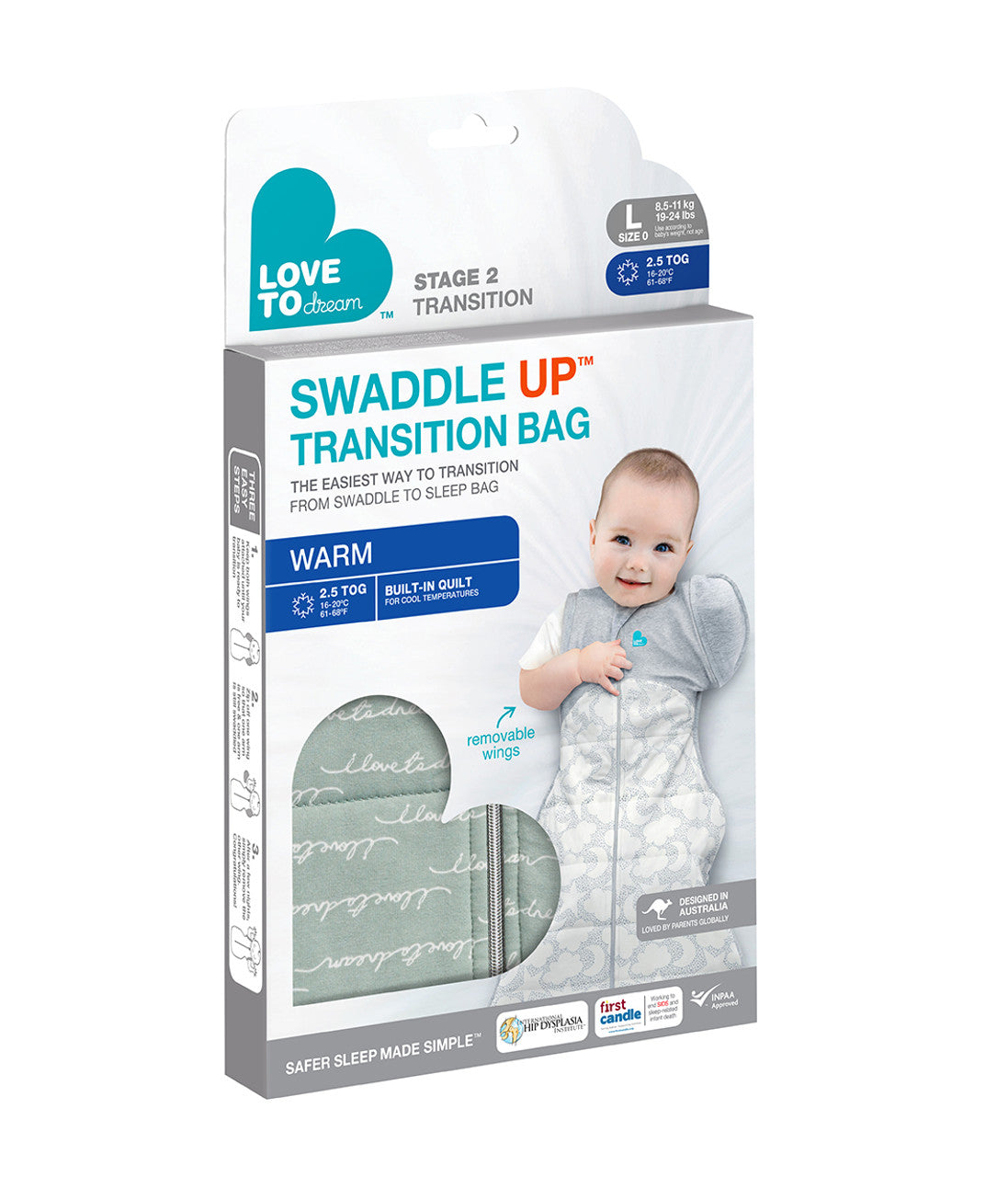 SWADDLE UP TRANSITION BAG - WARM 2.5TOG