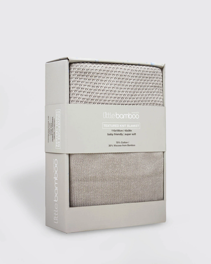 LITTLE BAMBOO TEXTURED KNIT BLANKET