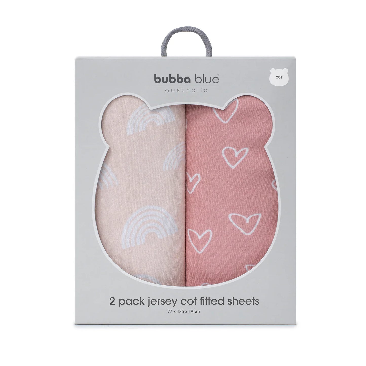 BUBBA BLUE NORDIC COT FITTED SHEET 2PK