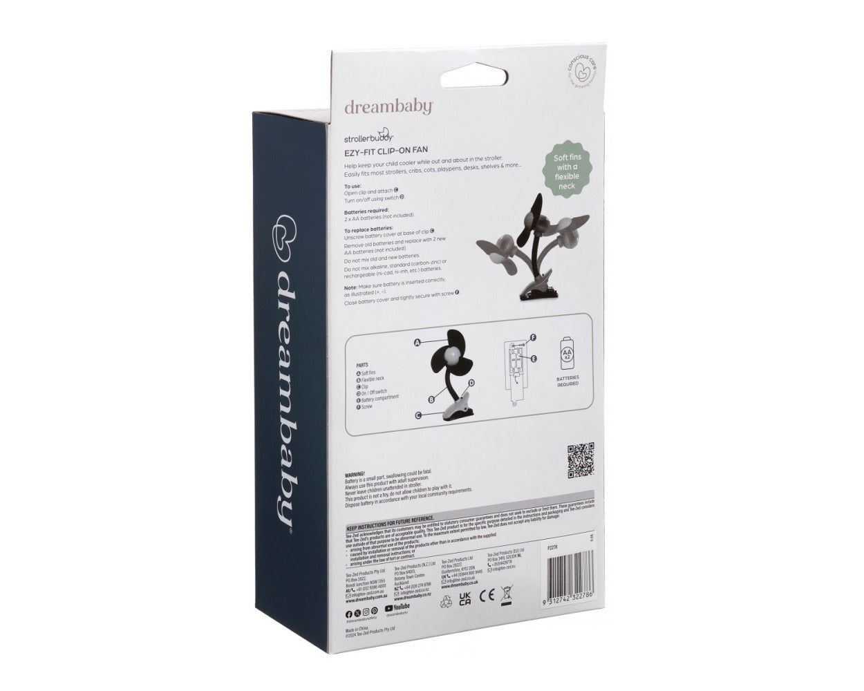 DREAMBABY EZY-FIT CLIP-ON STROLLER FAN