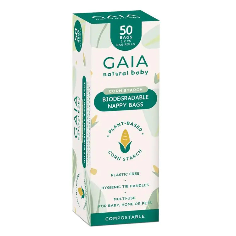 GAIA BIODEGRADABLE NAPPY BAGS 50PK