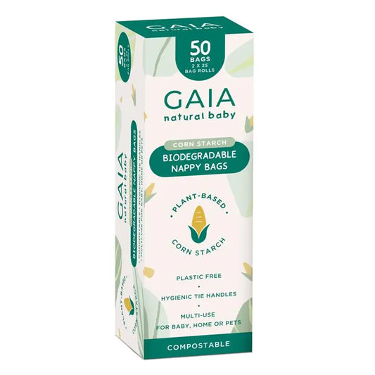 GAIA BIODEGRADABLE NAPPY BAGS 50PK