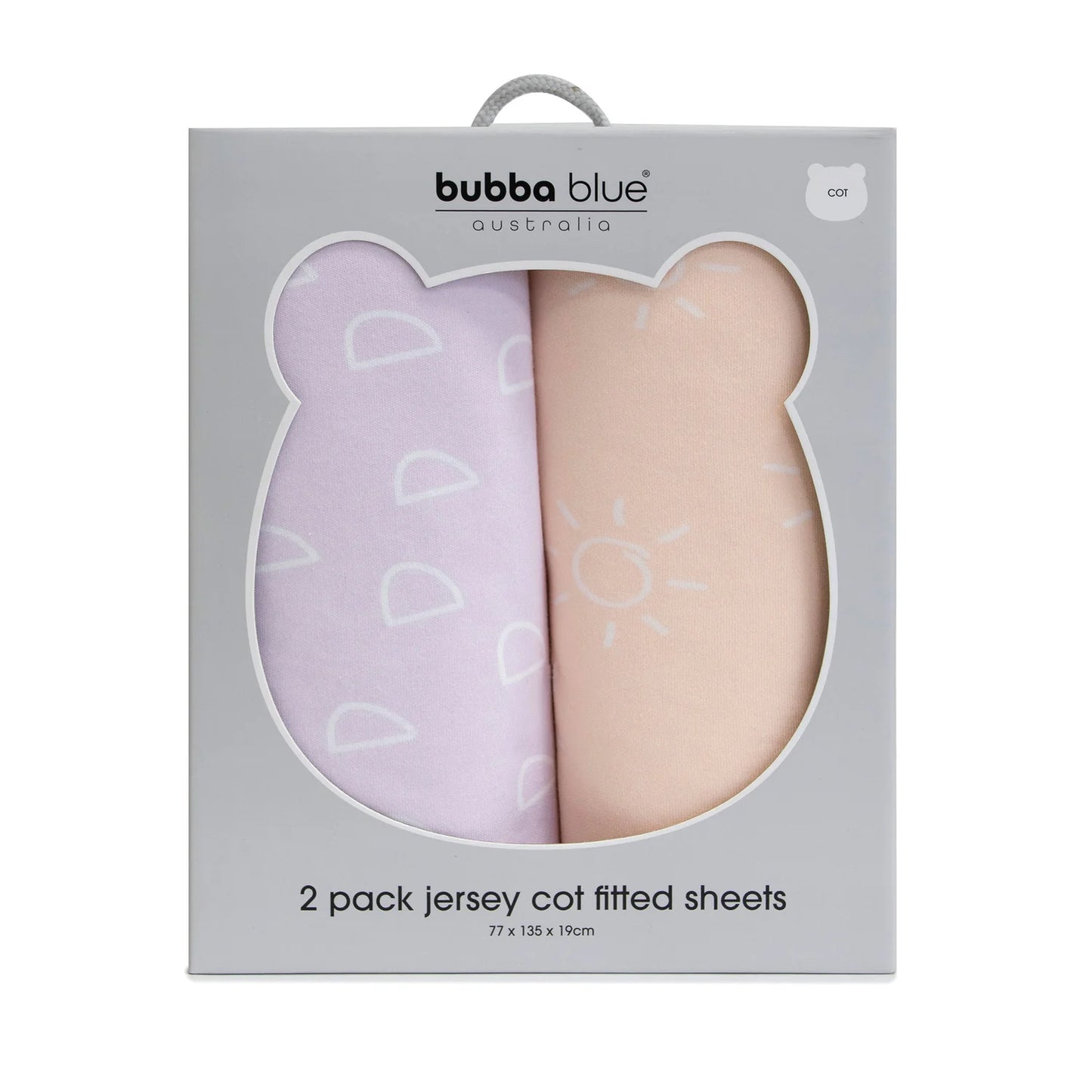 BUBBA BLUE NORDIC COT FITTED SHEET 2PK