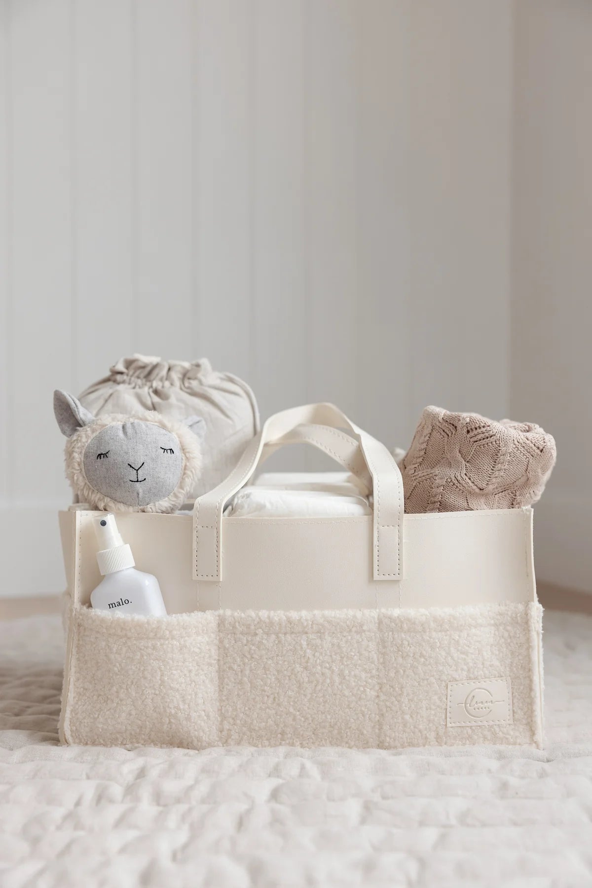 LINEN LABEL NAPPY CADDY