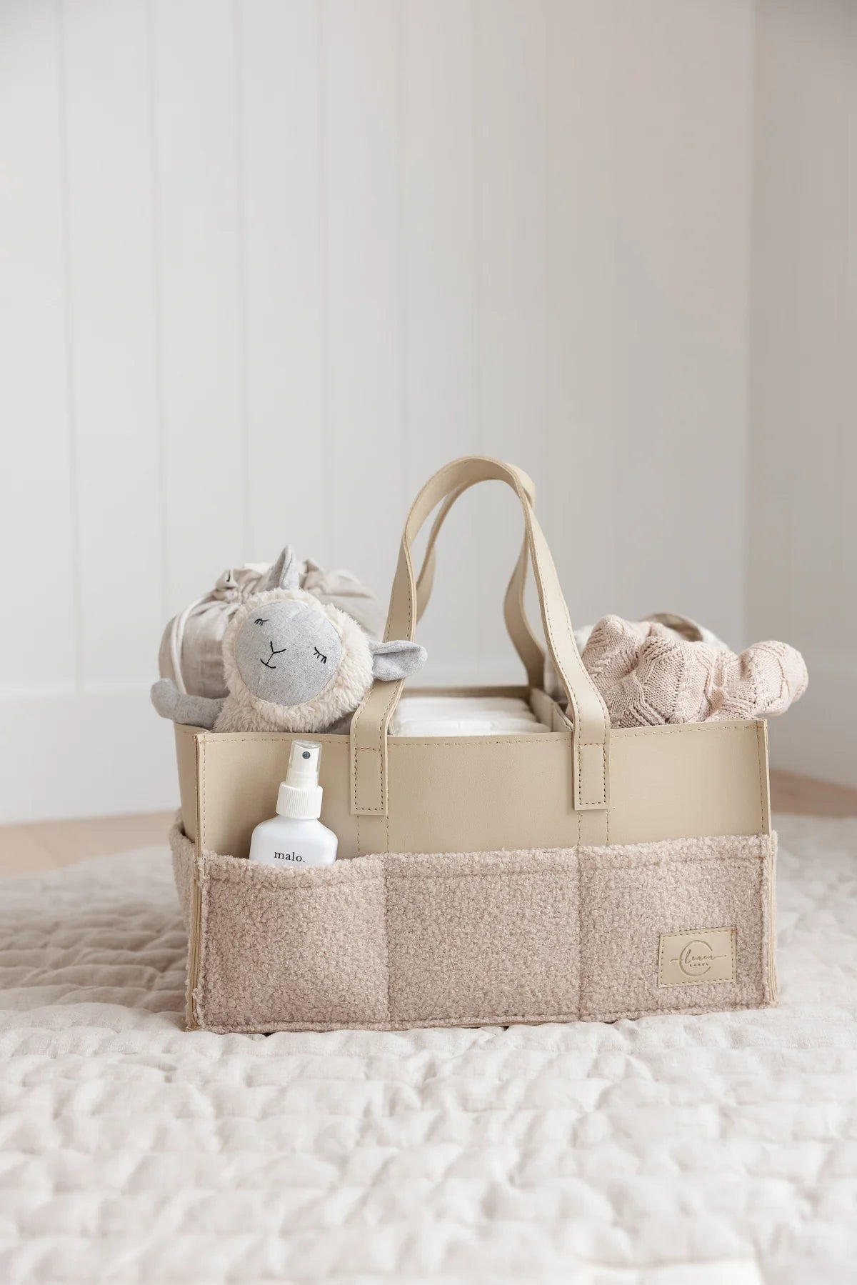 LINEN LABEL NAPPY CADDY