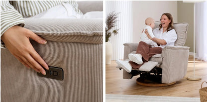 LOUIE ELECTRIC RECLINER GLIDER CHAIR