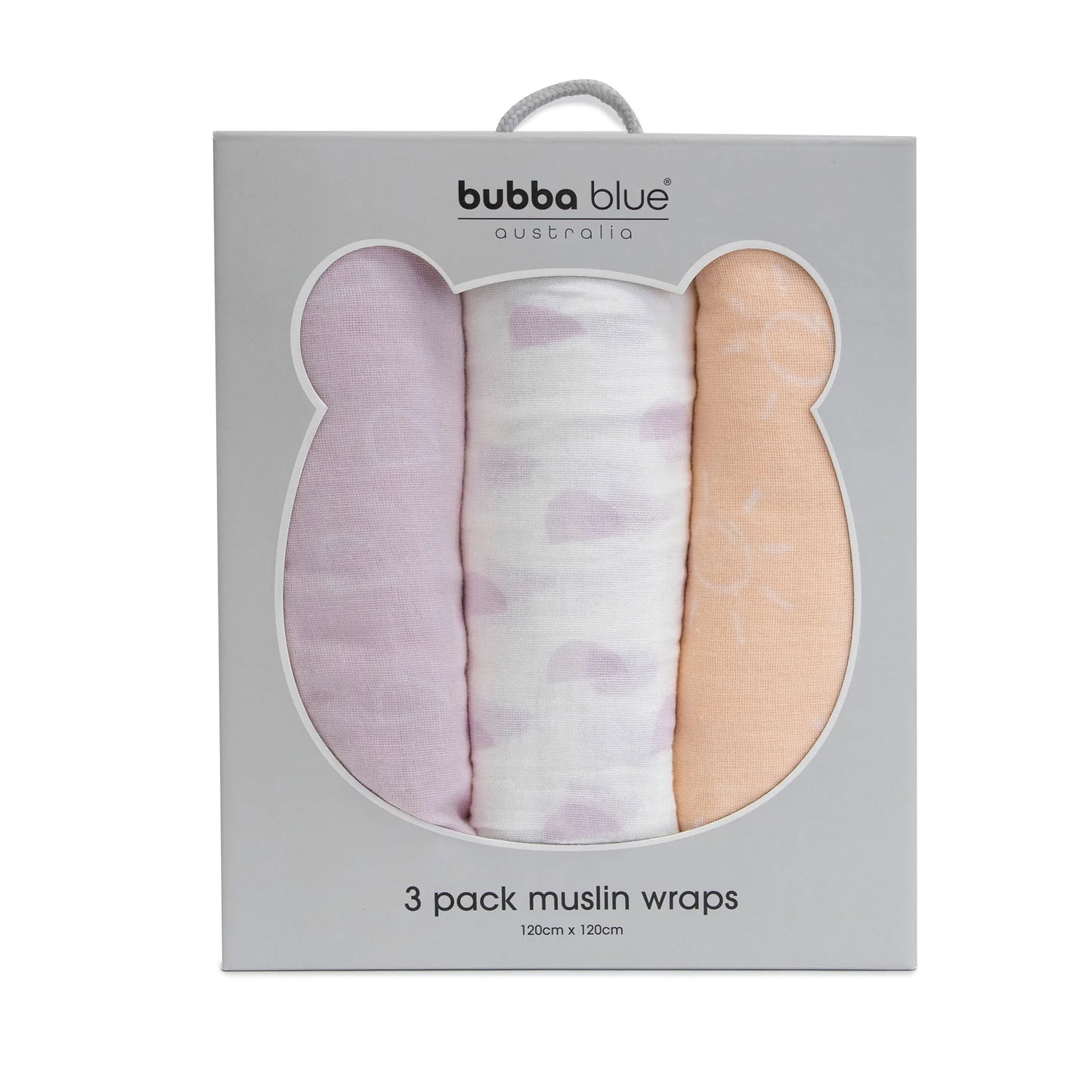 BUBBA BLUE NORDIC 3PK MUSLIN WRAPS