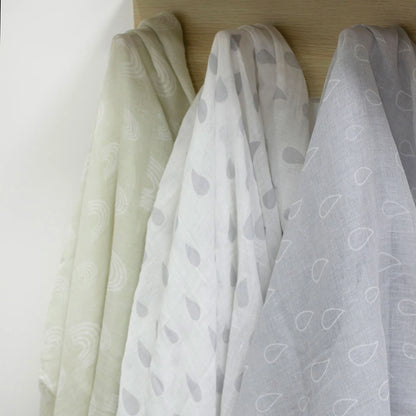 BUBBA BLUE NORDIC 3PK MUSLIN WRAPS