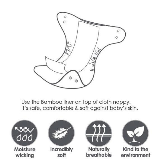 BAMBOO TOWELLING NAPPIES 8 PACK