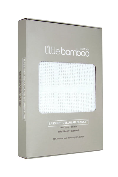 Little Bamboo Bassinet/Cradle Cellular Blanket NEW