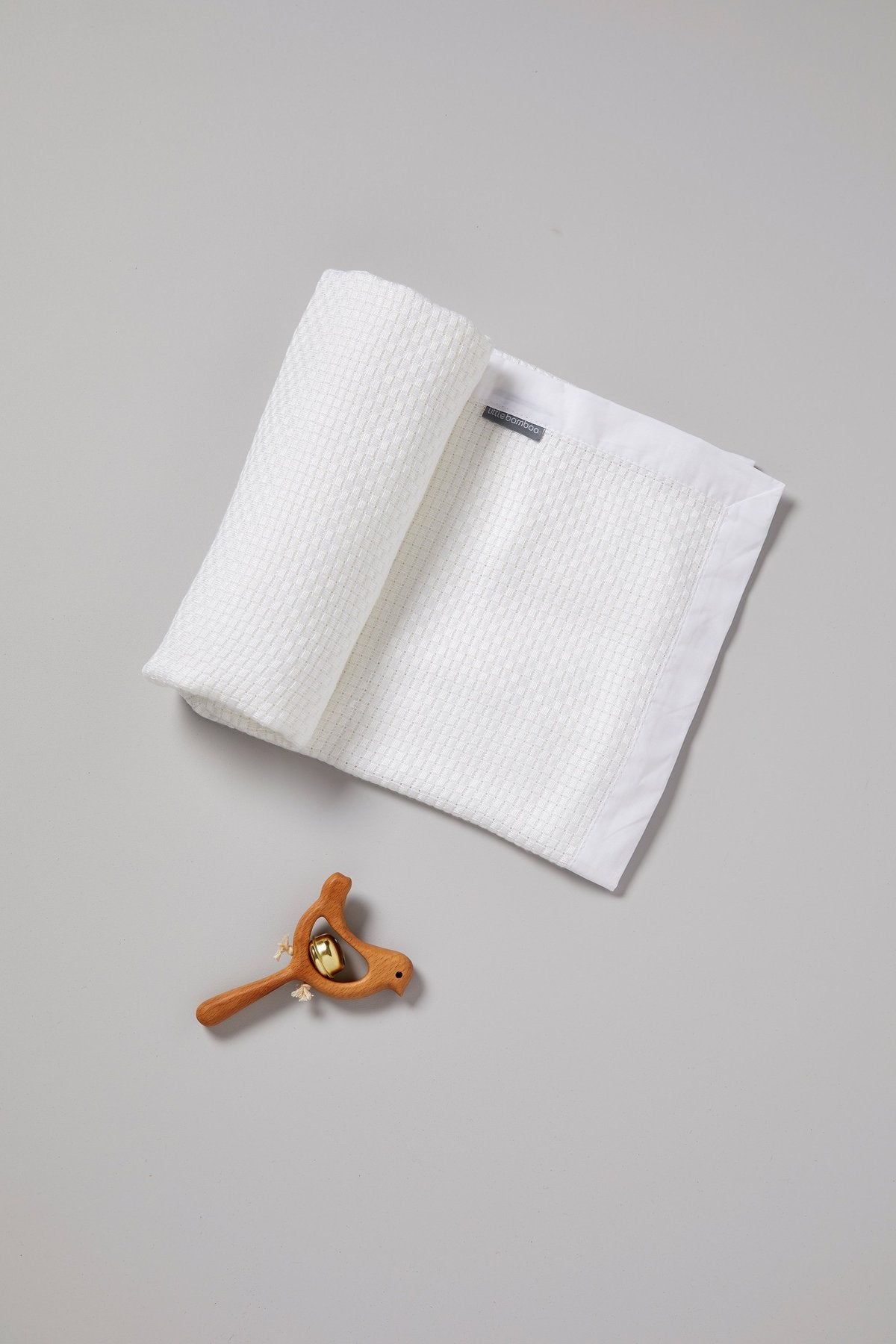 Little Bamboo Bassinet/Cradle Waffle Blanket NEW