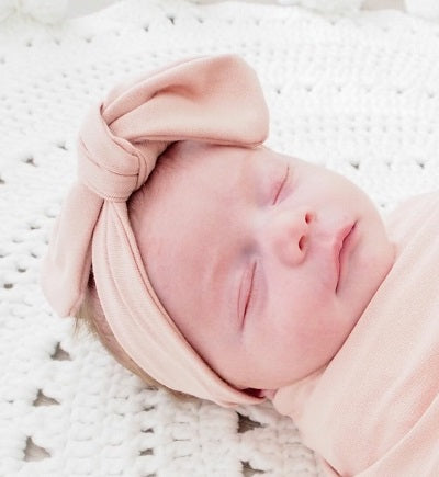 Top Knot Headband Blush Pink