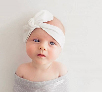 Top Knot Headband Classic White